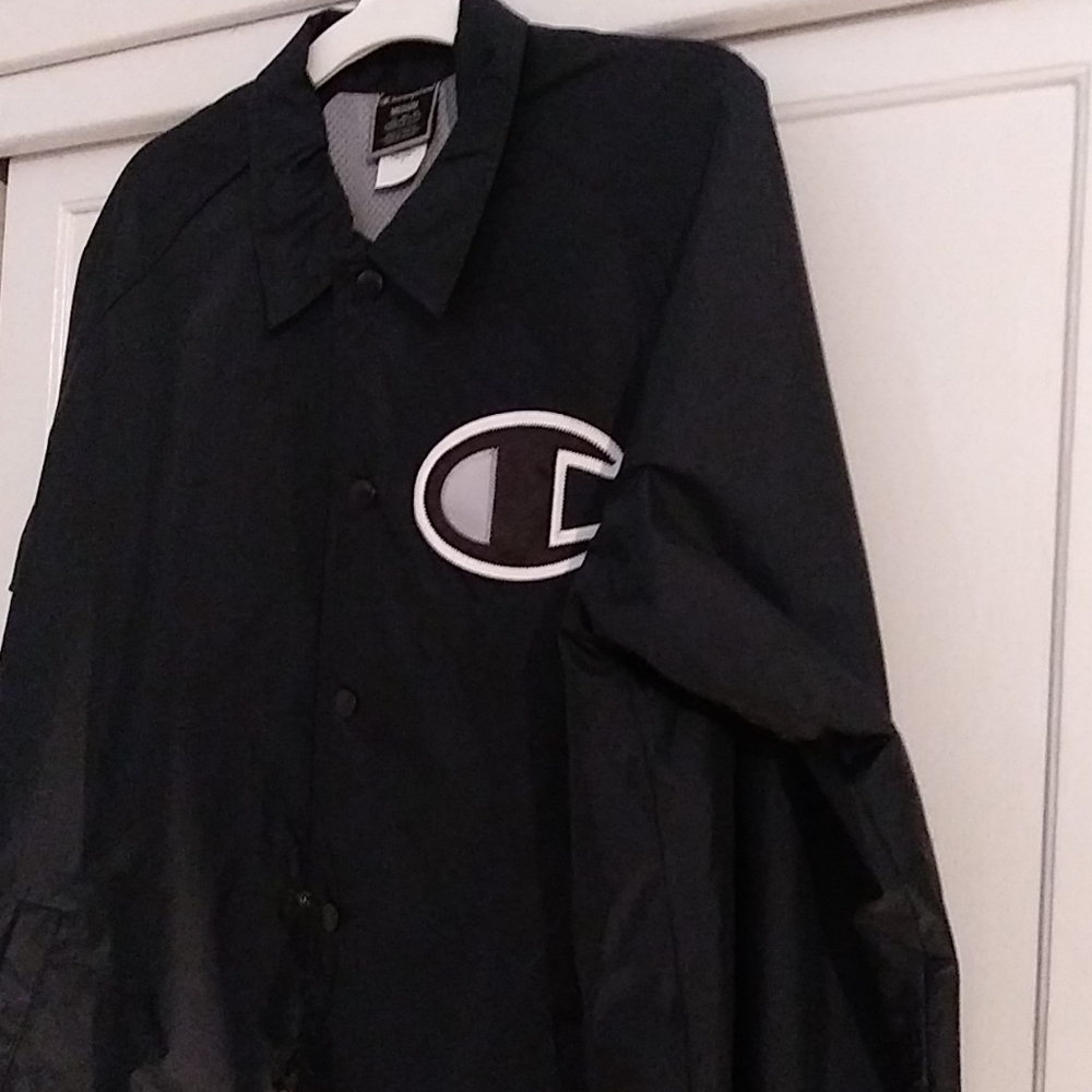 Champion LIFE Men's Satin Coaches Jacket with Ribb